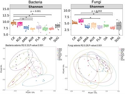 The impact of main Areca Catechu root exudates on soil microbial community structure and function in coffee plantation soils